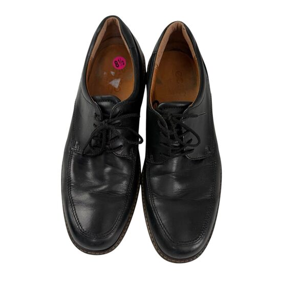 Ecco Holton Apron Toe Tie Oxford Shoes Men EU 42 US 8 Black Leather Dress Lace main image 6